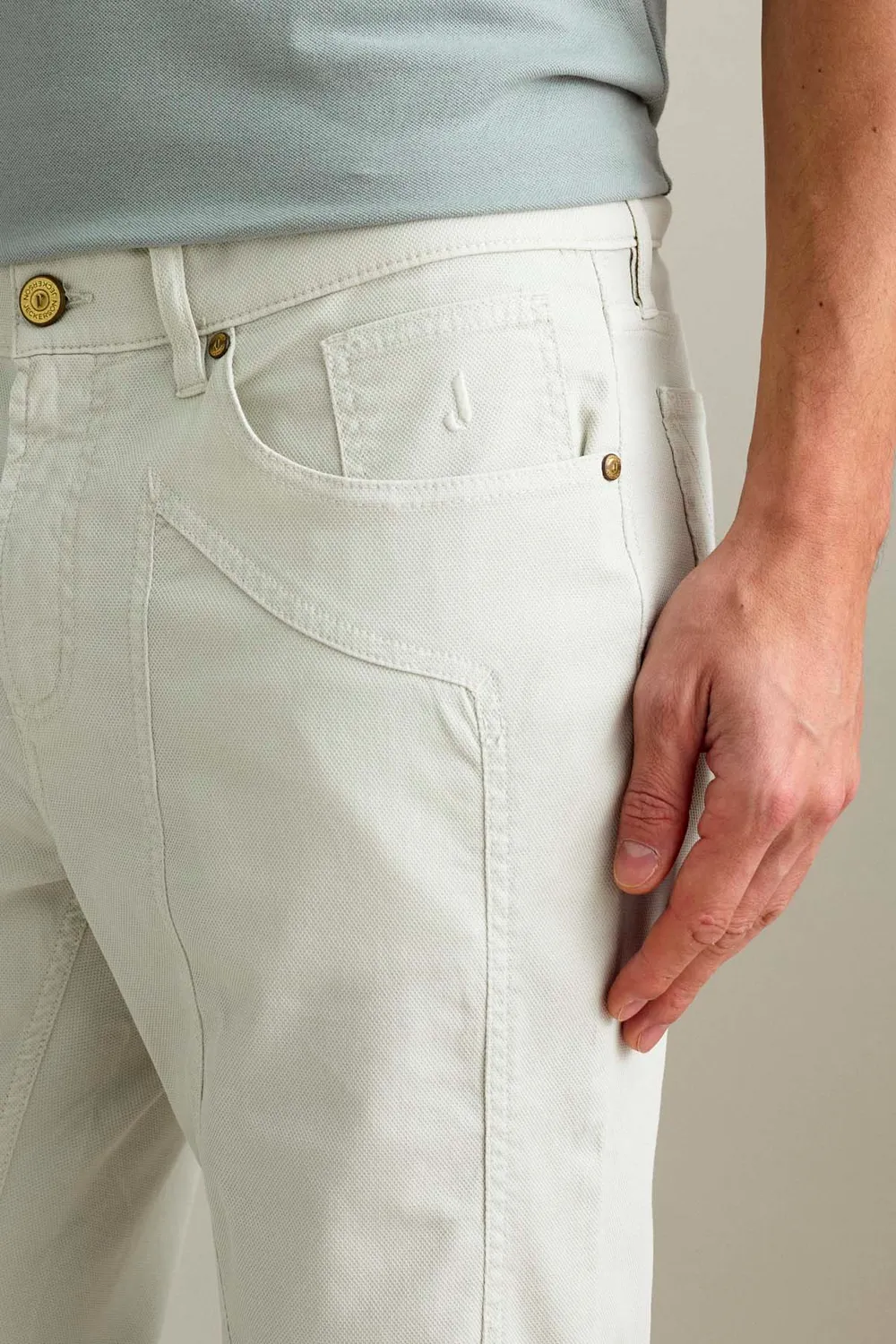 Jeckerson John Slim Fit Hose Herren eisgrau Baumwolle
