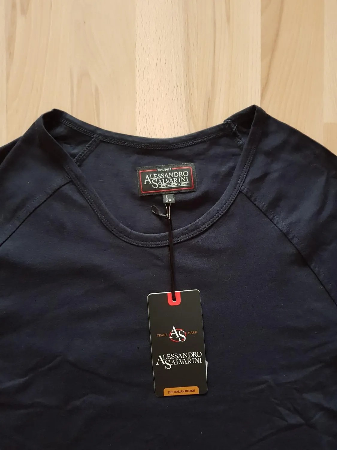 Alessandro Salvarini AS-076 T-Shirt Navy Baumwolle