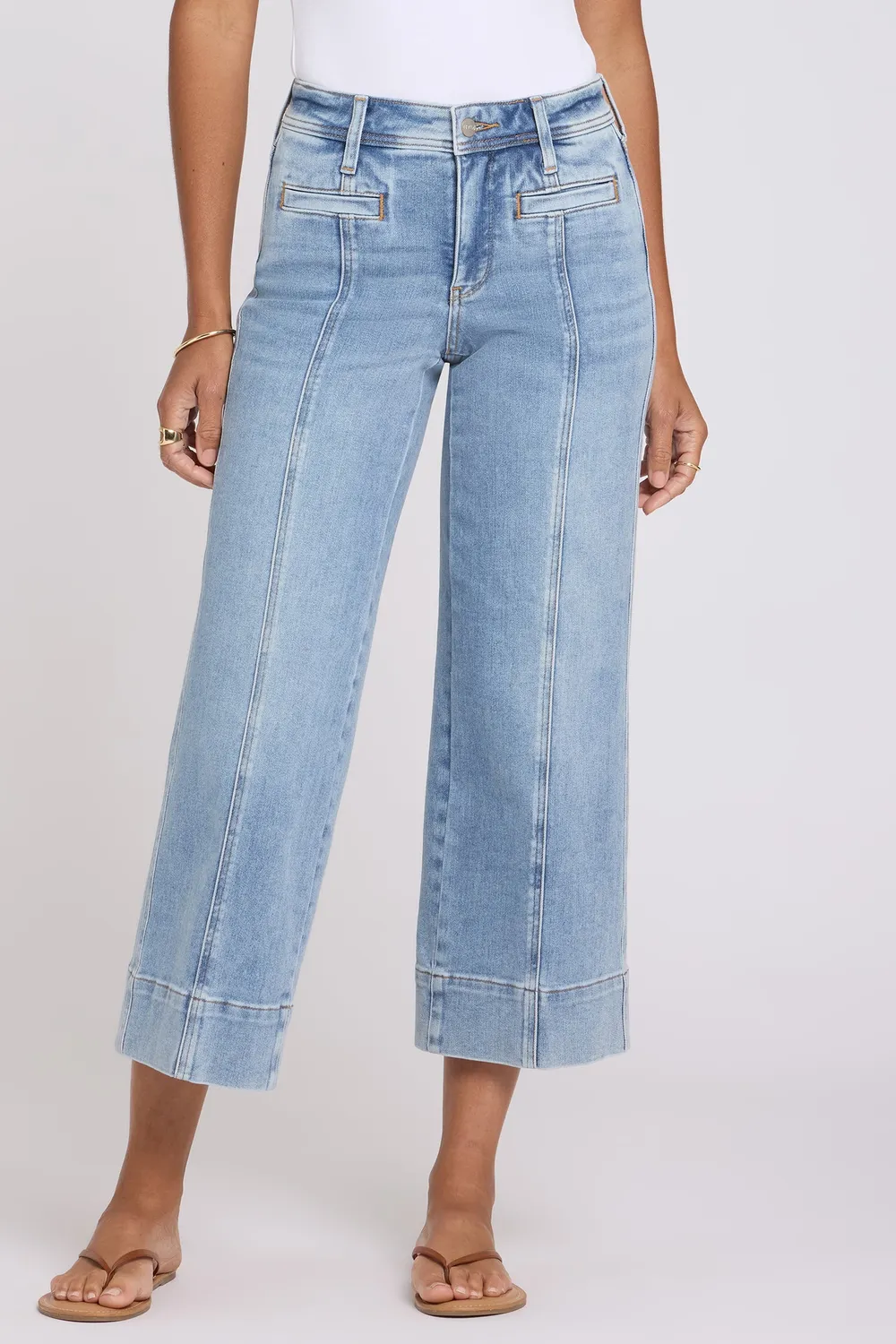 NYDJ Teresa Wide Leg Ankle Jeans Mist Springs