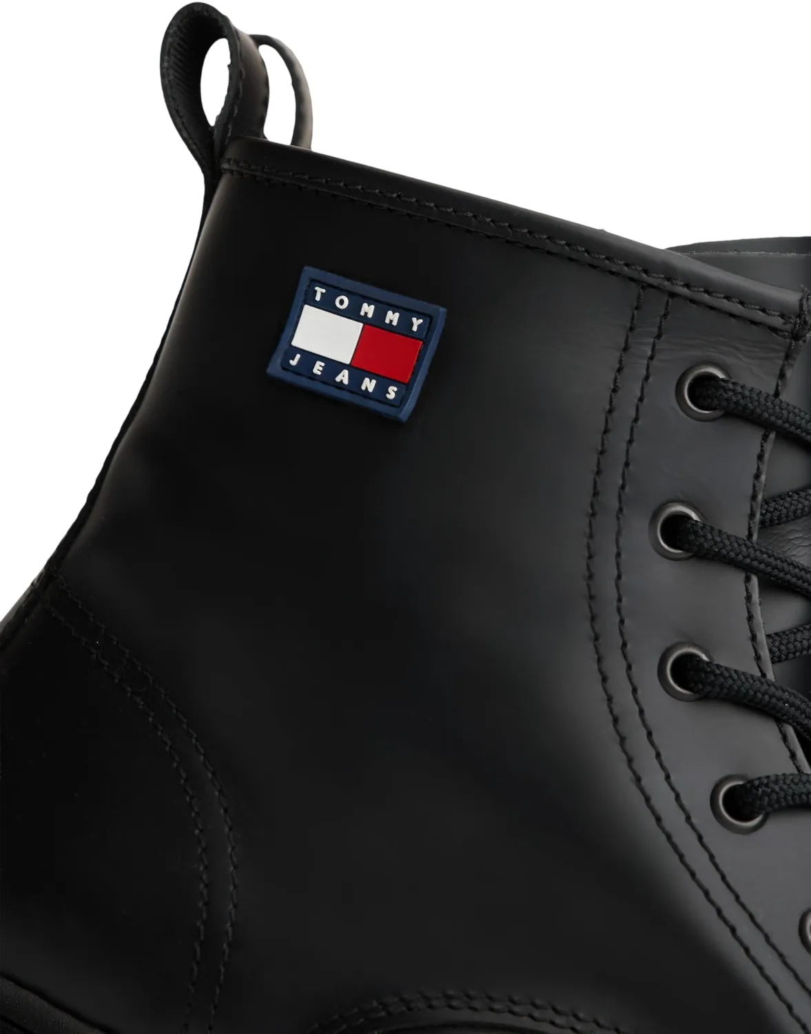 Tommy Jeans Mid Boot Lace Up Rubberized Stiefel 46 EU Leder