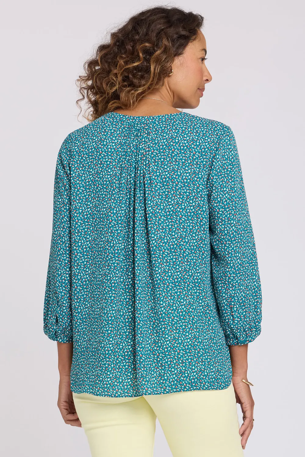NYDJ Pintuck Bluse Darcy Ditsy 3/4-Arm
