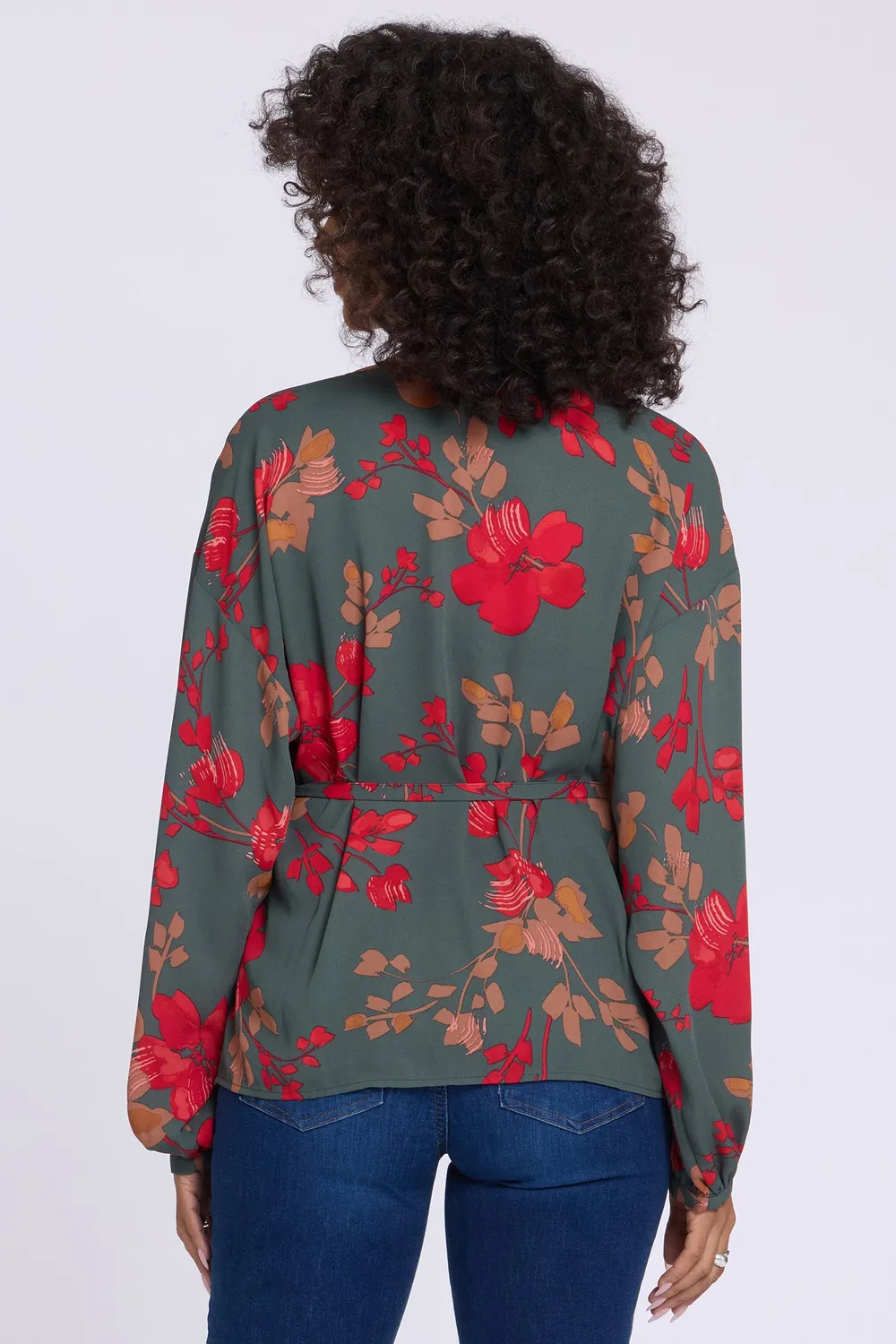 NYDJ Chelsea Floral Blooms Passion Bluse gemustert