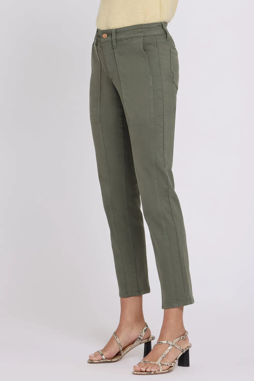 NYDJ Margot Girlfriend Jeans Desert Green Mid Rise