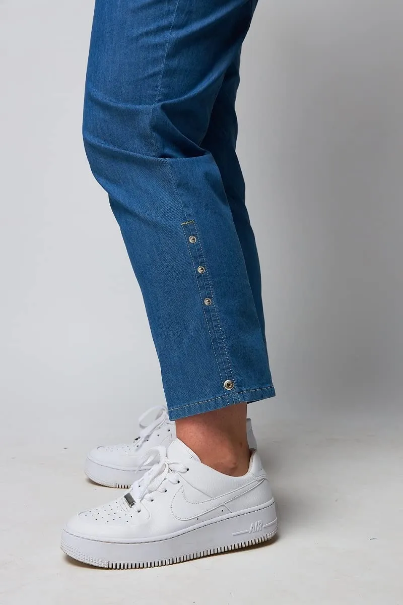 Wille Schlupfjeans Blau mit Gummizug leichte Damenjeans