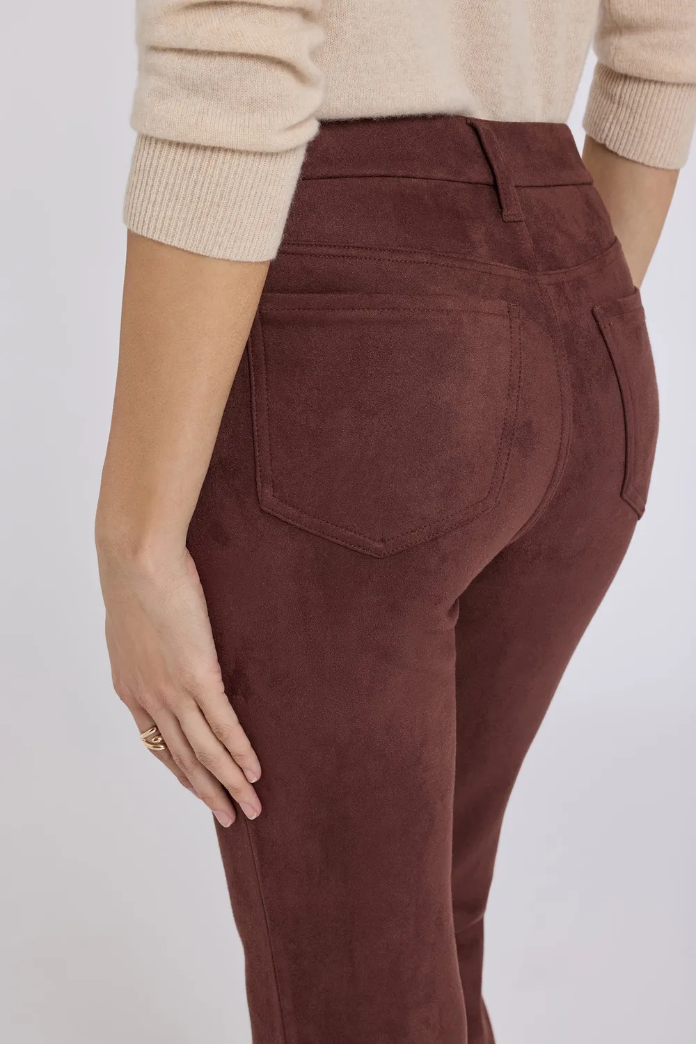 NYDJ Marilyn Straight Petite Hose Chocolate Fondant