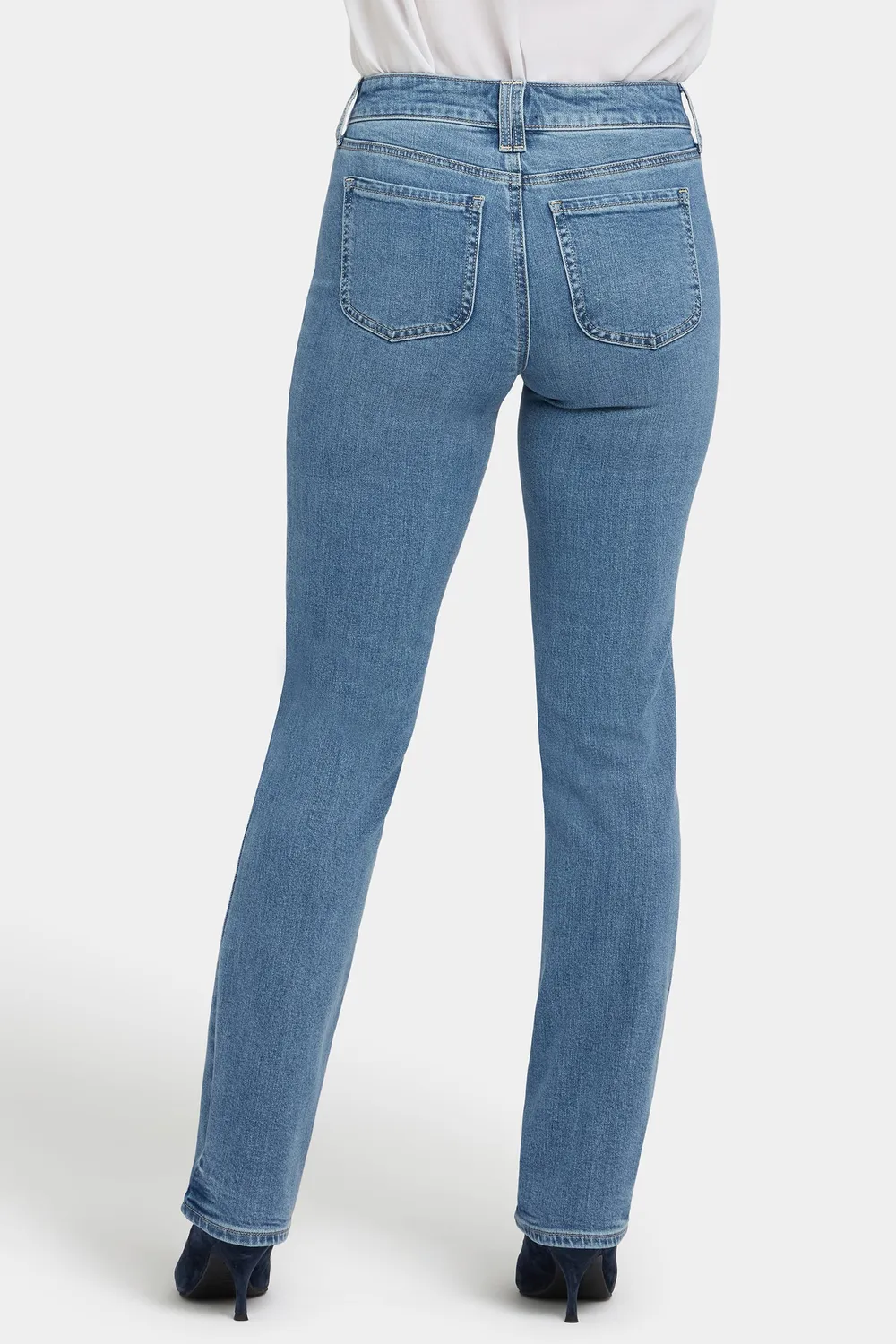 NYDJ Marilyn Straight Jeans Bastille Sea hellblau formend