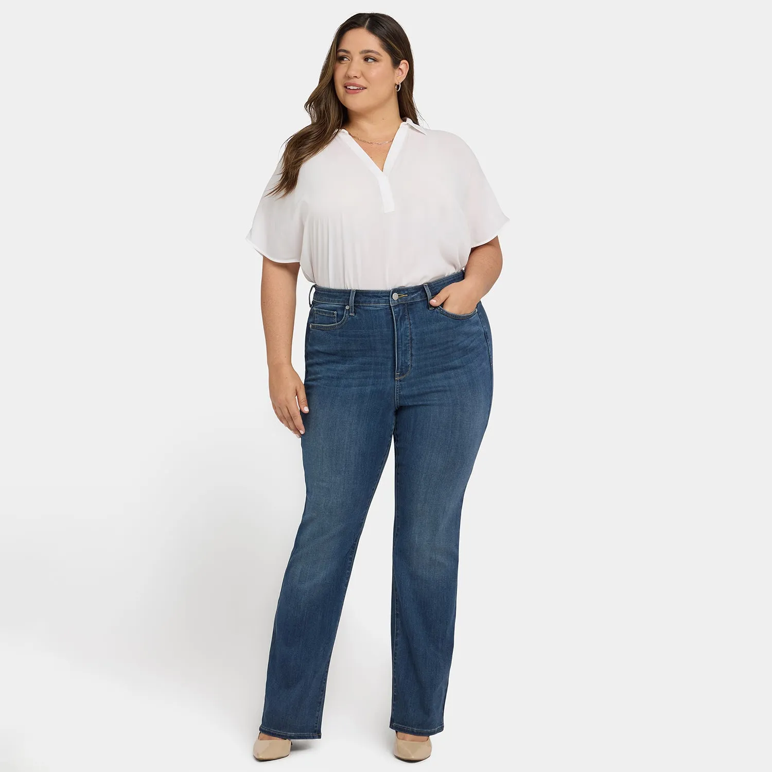 NYDJ Barbara Bootcut Jeans Serendipity Plus Size dunkelblau