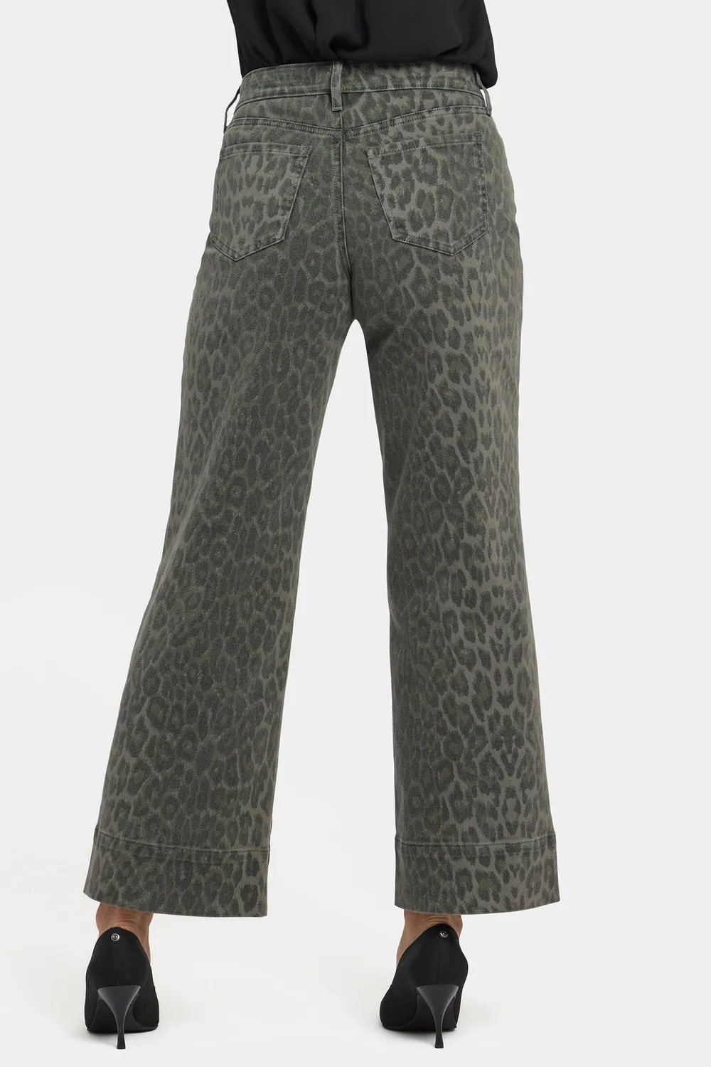 NYDJ Teresa Wide Leg Ankle Jeans Leo Grün