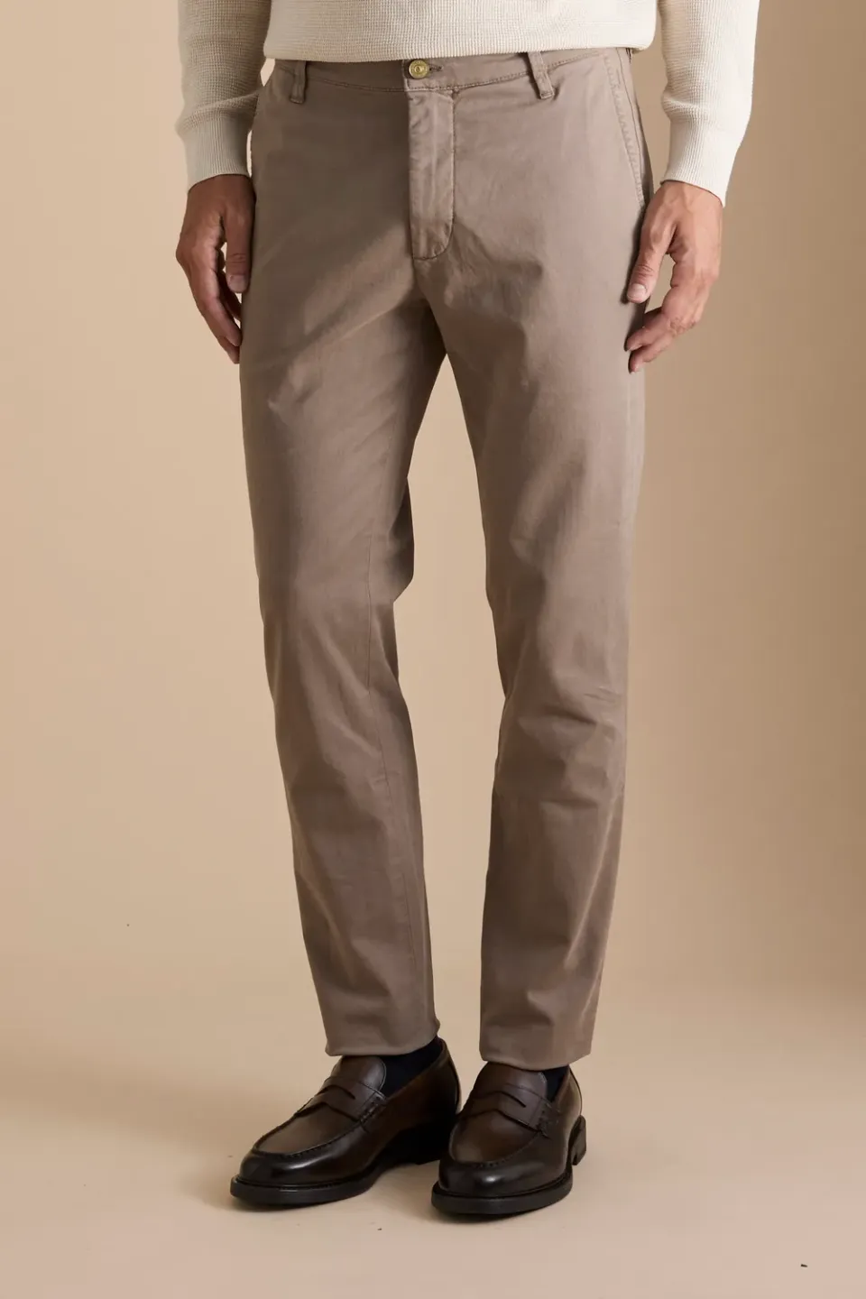 Jeckerson Jack Slim Fit Chinohose Beige Baumwolle