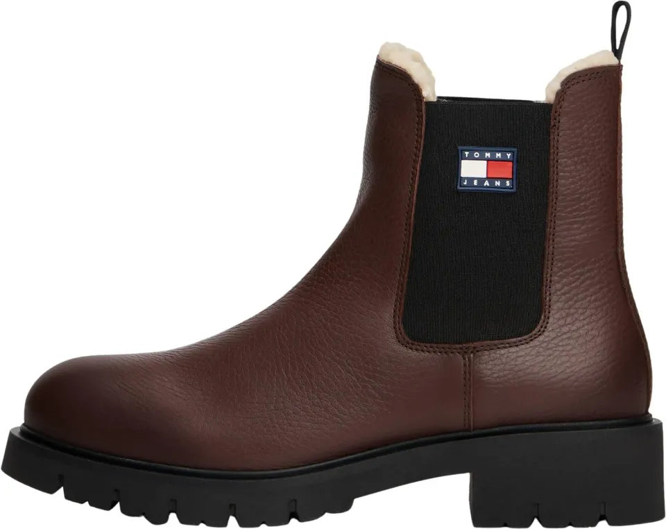 Tommy Jeans Chelsea Boots Damen mit Innenfutter Schwarz
