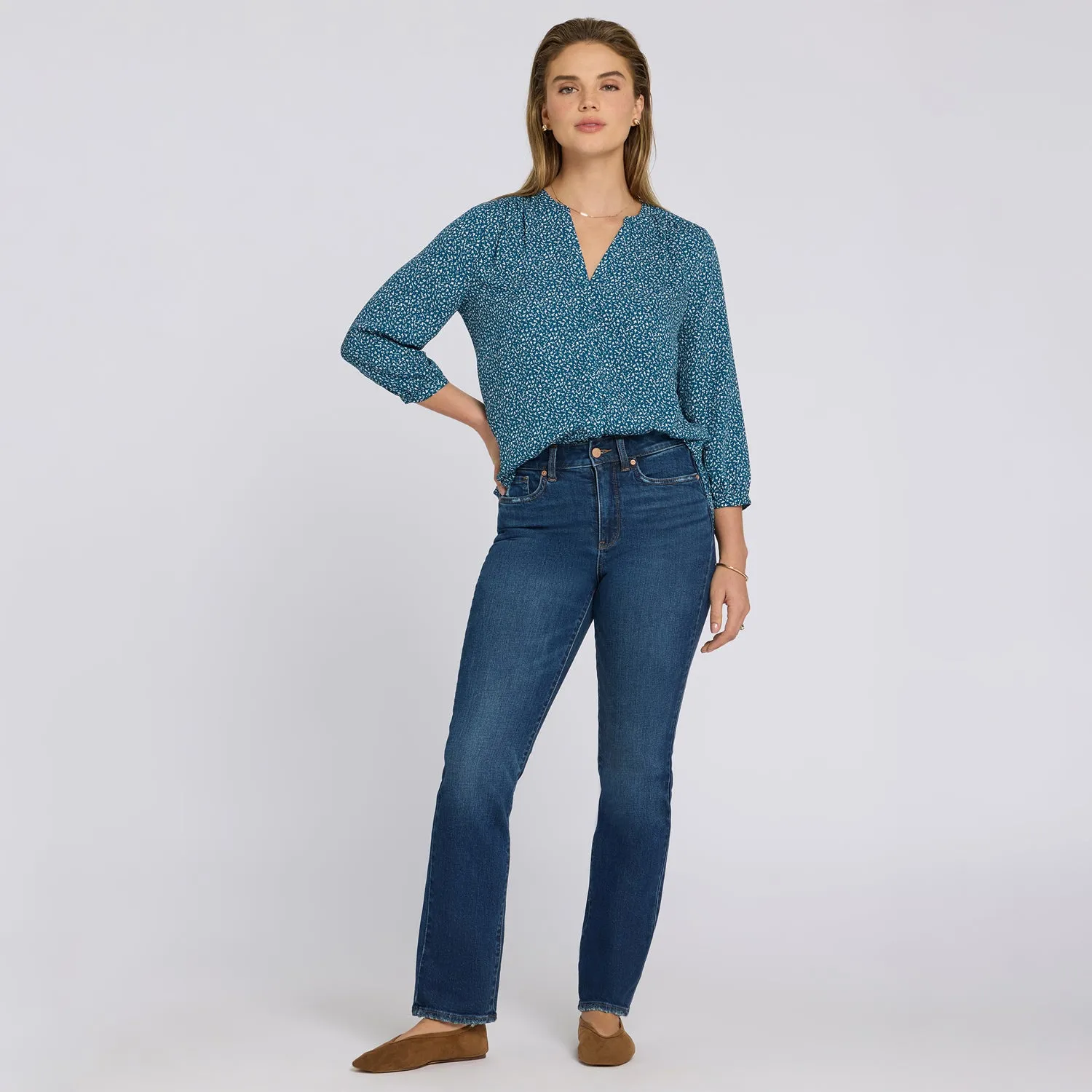NYDJ Marilyn Straight Jeans Sunset Villa