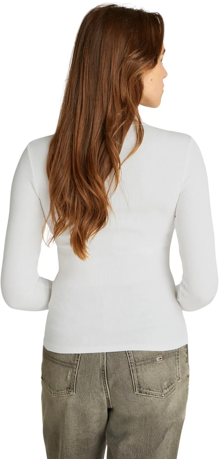 Tommy Jeans Essential Langarmshirt Damen Slim Fit Baumwolle