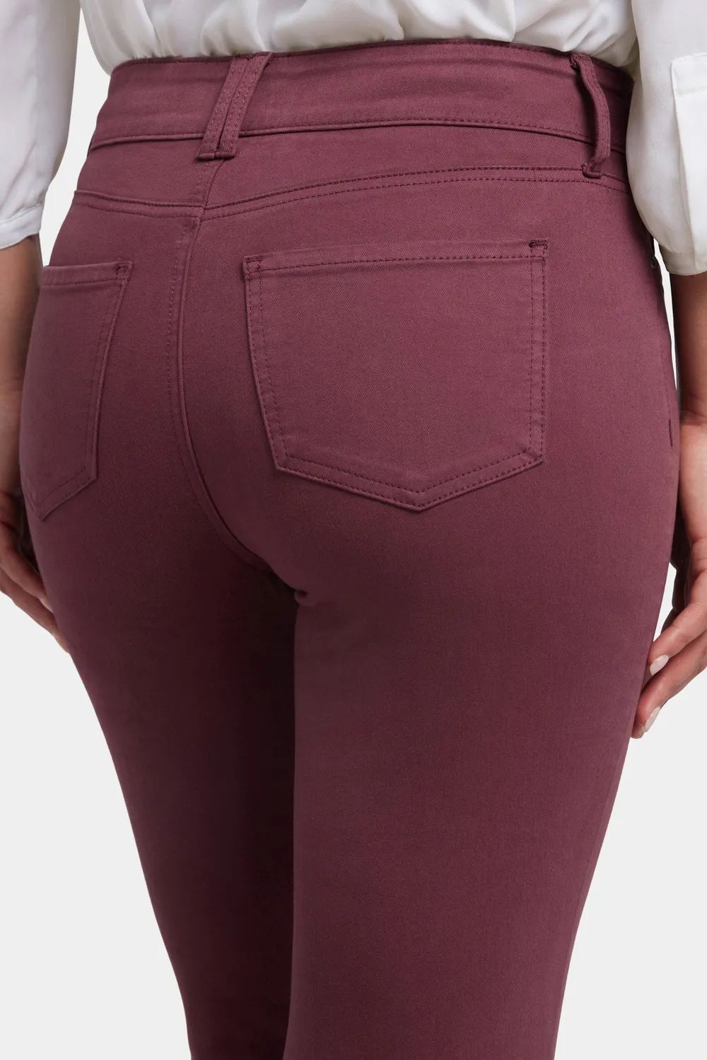 NYDJ Marilyn Straight Jeans Dark Cherry High Rise