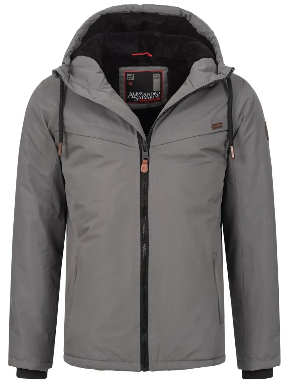 Alessandro Salvarini AS-331 Winterjacke Herren Olive mit Teddyfell