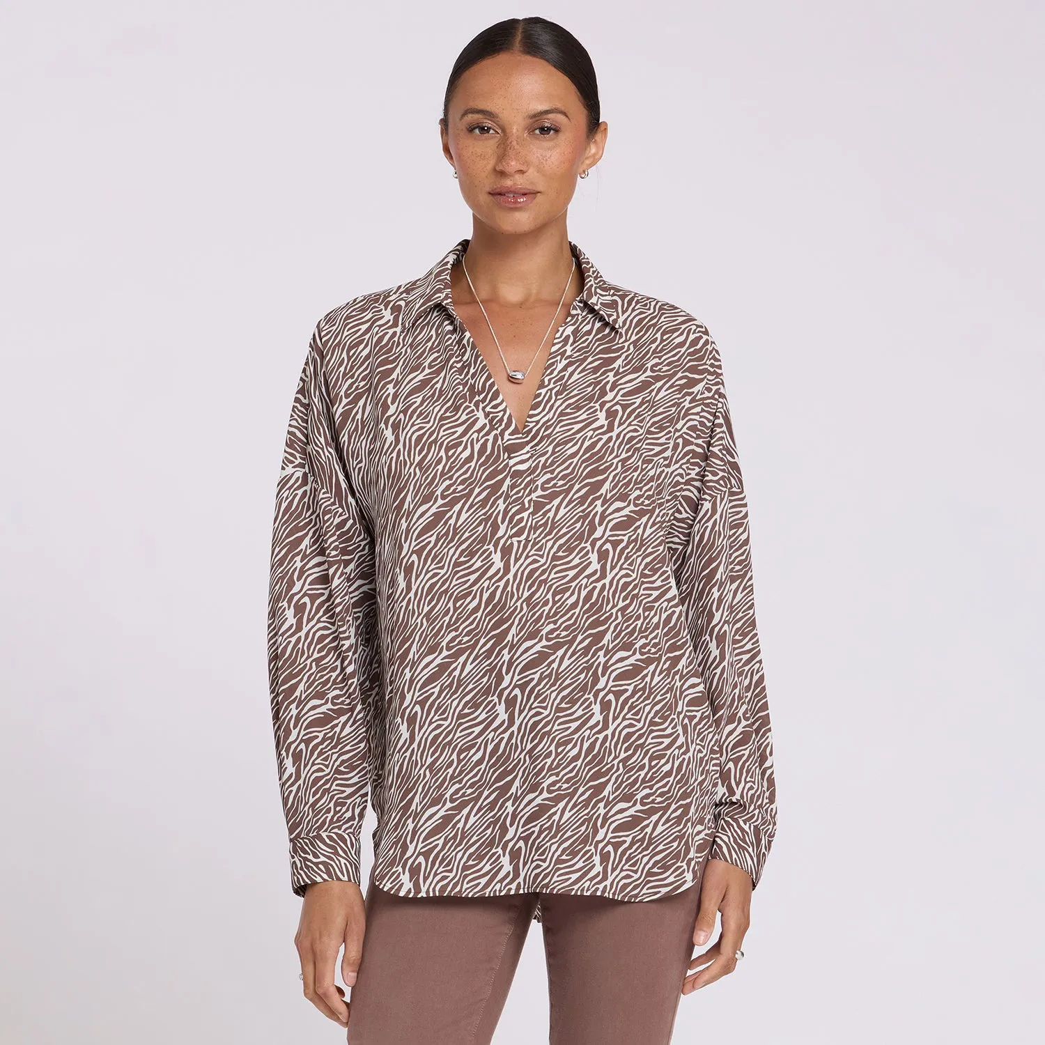 NYDJ Becky Bluse Zebra Java Georgette