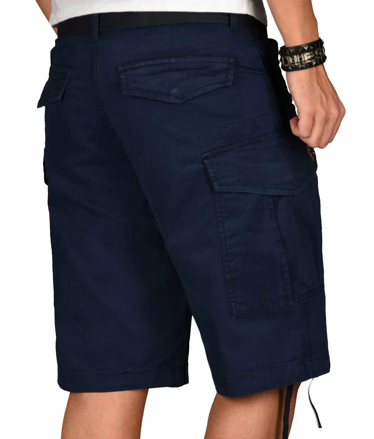 Alessandro Salvarini AS-133 Cargoshorts Herren Schwarz