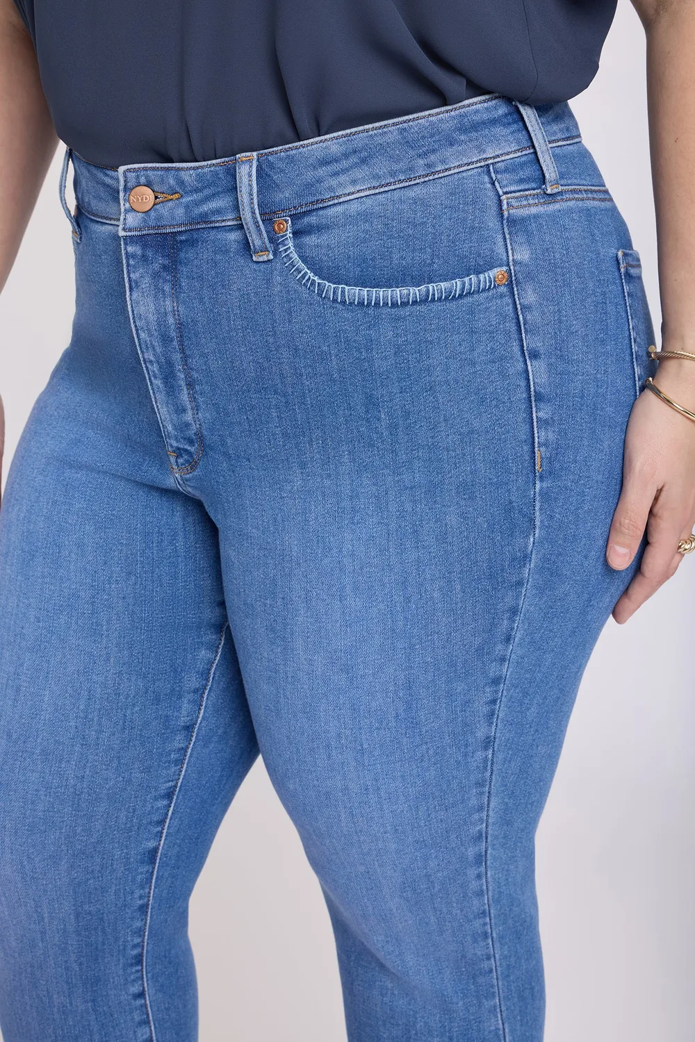 NYDJ Marilyn Straight Ankle Jeans Blue Paradise Plus