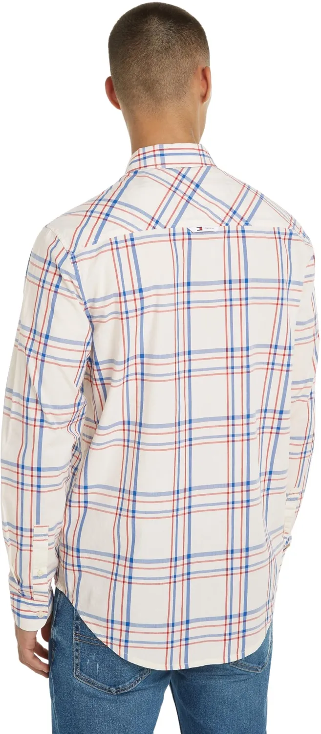 Tommy Jeans Herren Freizeithemd S White Check Karo
