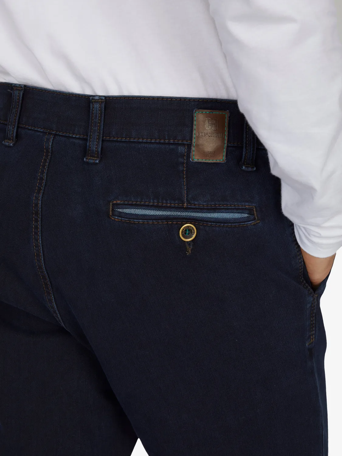 Club of Comfort Garvey 7054 Jeans dunkelblau 360° Stretch
