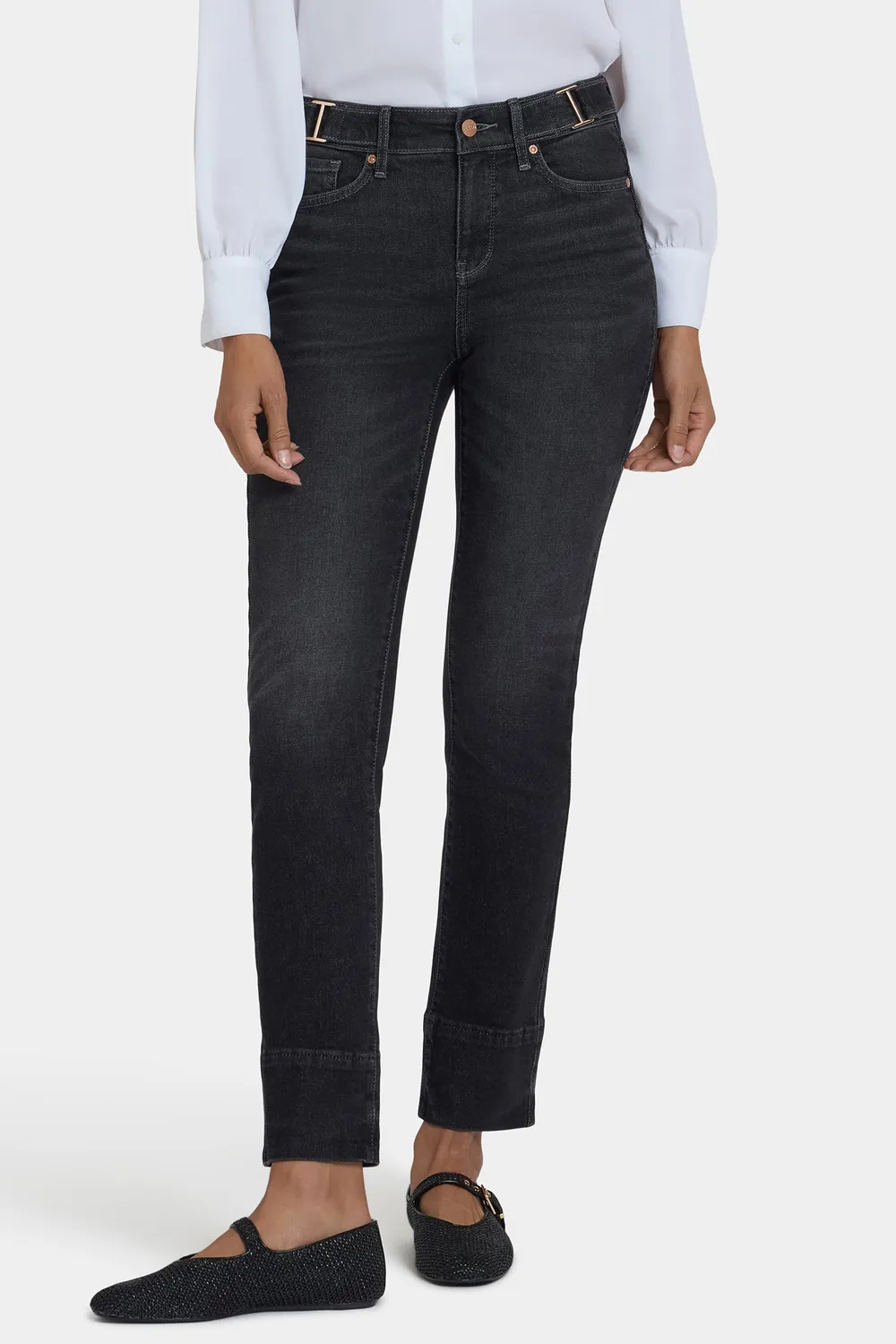 NYDJ Sheri Slim Petite Jeans Paris Lights Grau