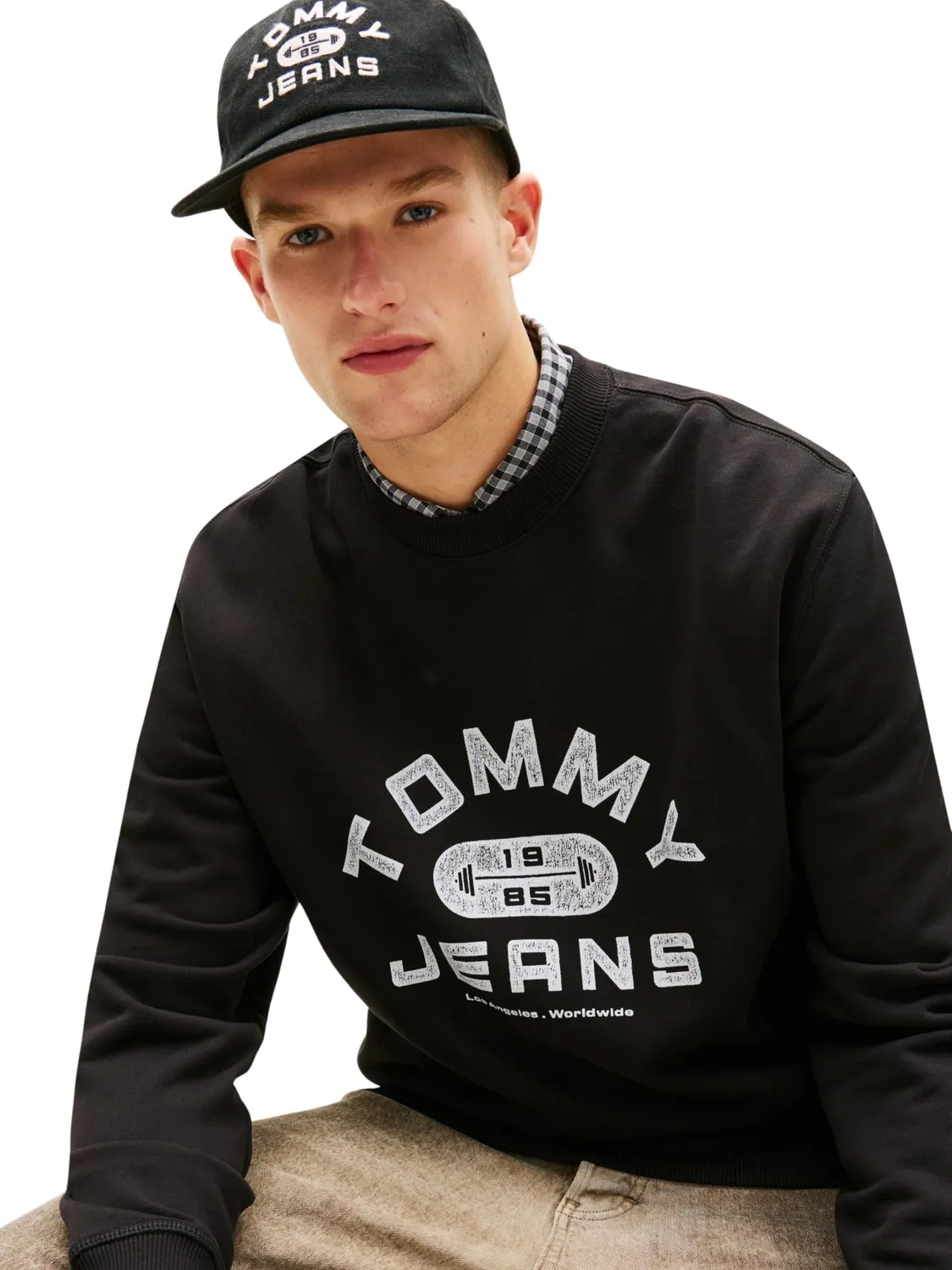 Tommy Jeans TJM Reg Entry Gym Crew Pullover Schwarz XXL