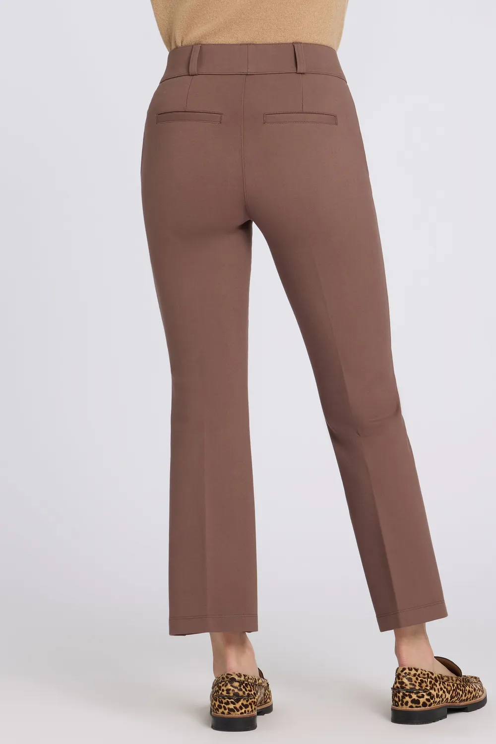 NYDJ Pull-On Flared Ankle Hose Deep Taupe sculpt