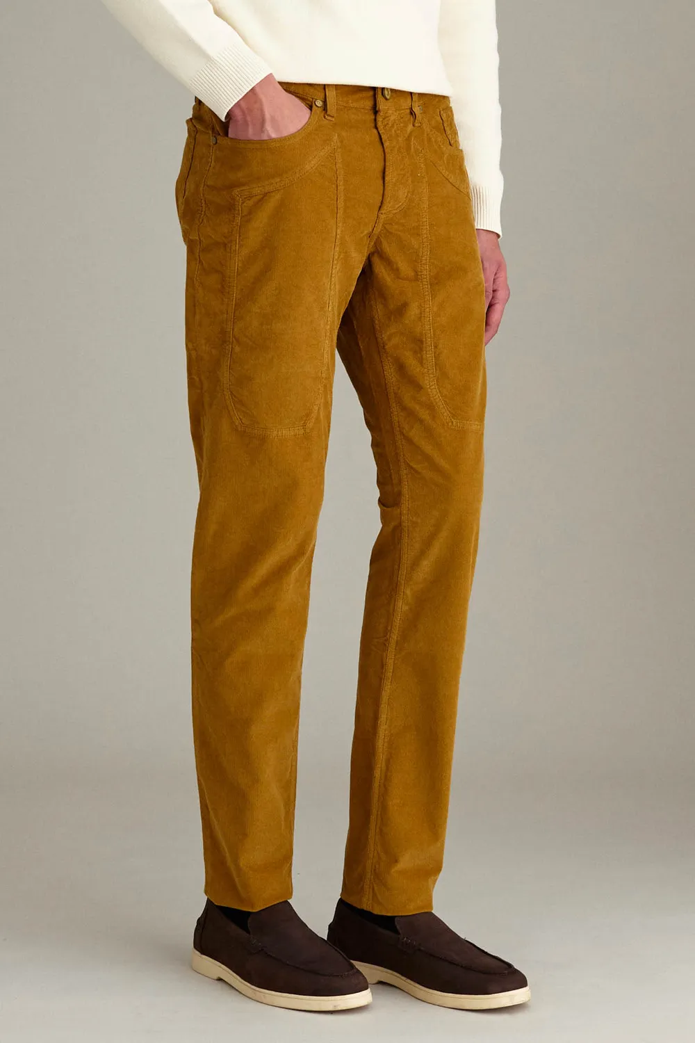 Jeckerson John Slim Fit Samthose zederngelb Stretch