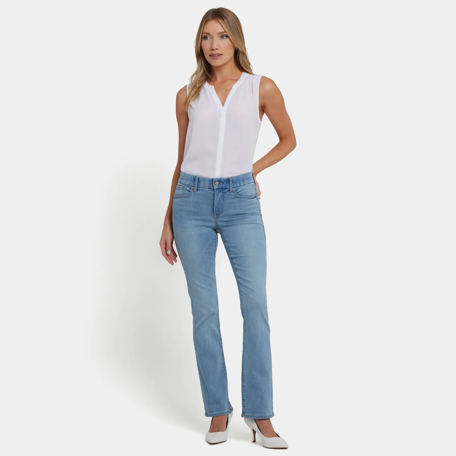 NYDJ Barbara Bootcut Jeans Heritage Glow hellblau