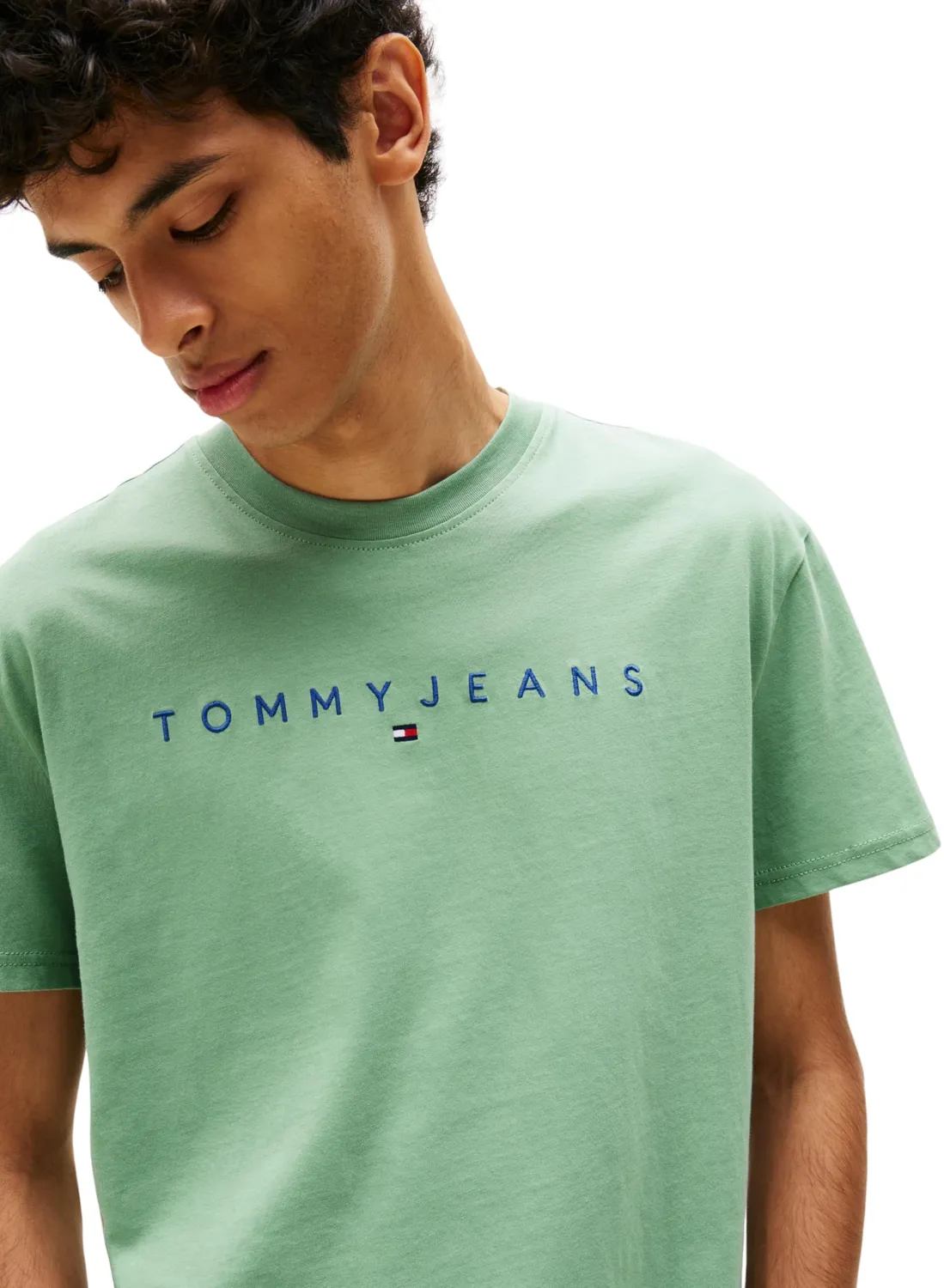 Tommy Jeans Linear Logo T-Shirt 3XL Große Größen Baumwolle