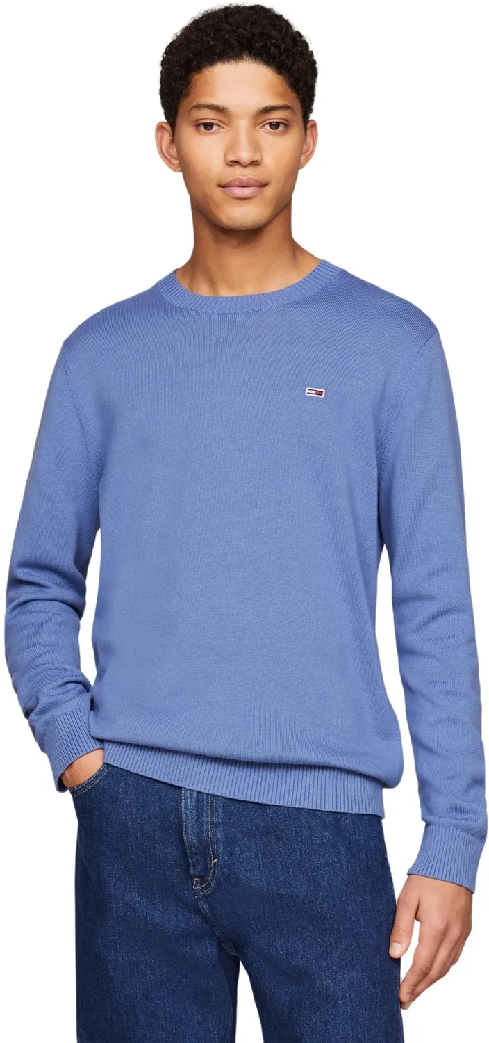 Tommy Jeans TJM Slim Essential Pullover Grau Pulli