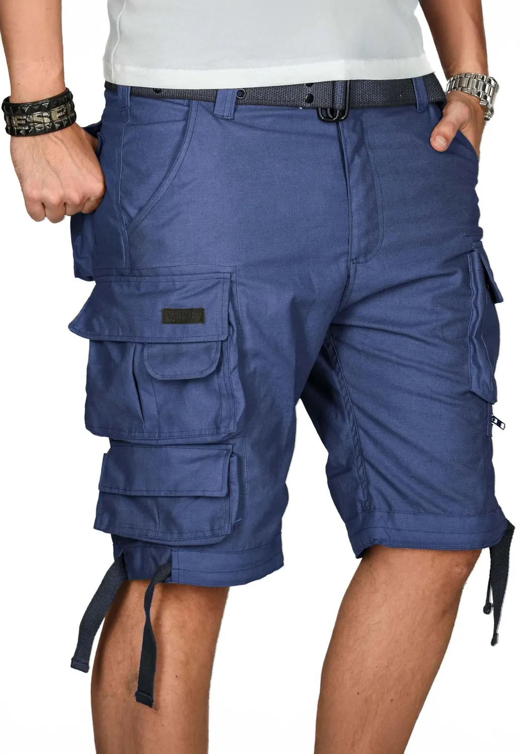 Alessandro Salvarini AS-079 Cargo Shorts kurze Hose 8 Taschen