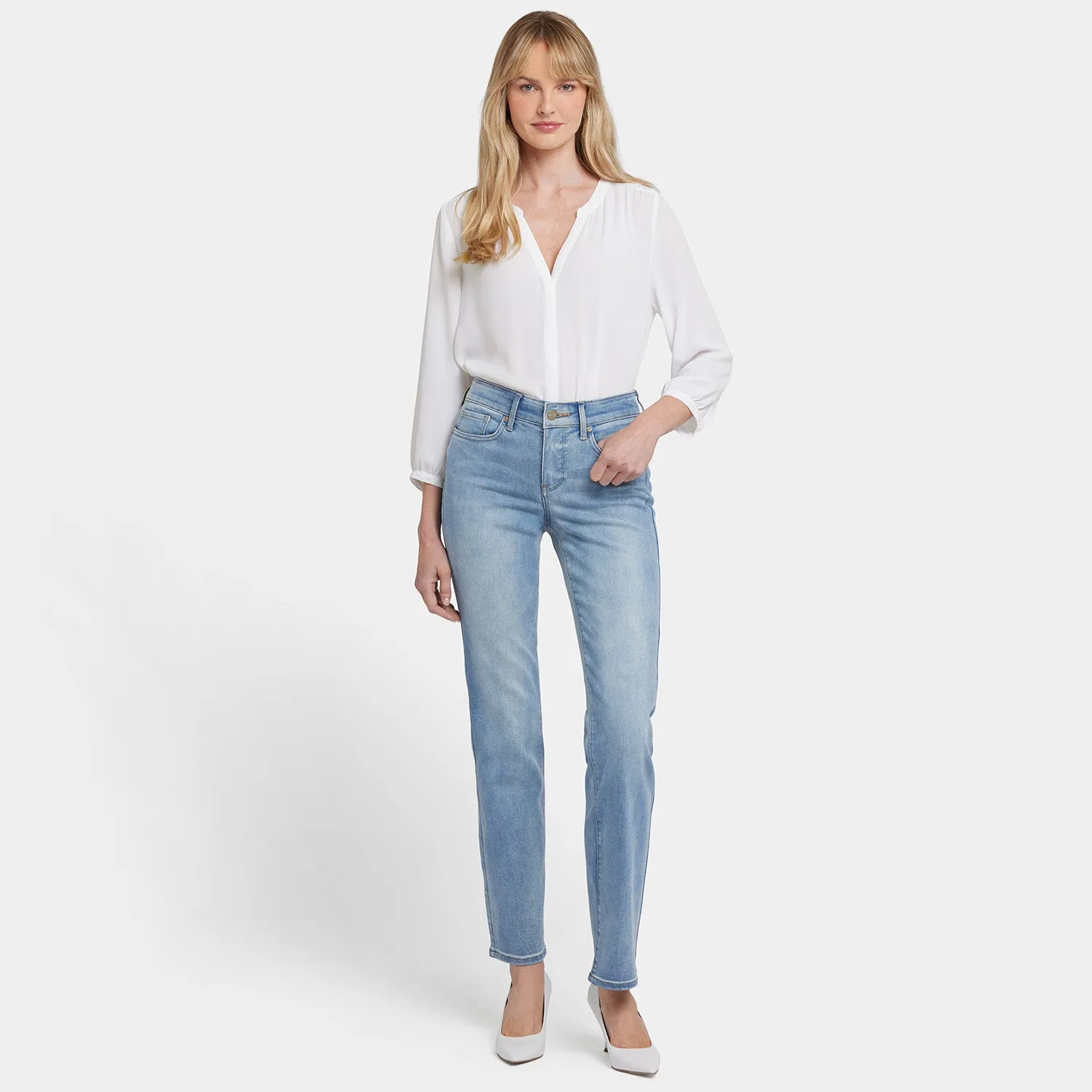 NYDJ Marilyn Straight Jeans Biscayne gerader Schnitt