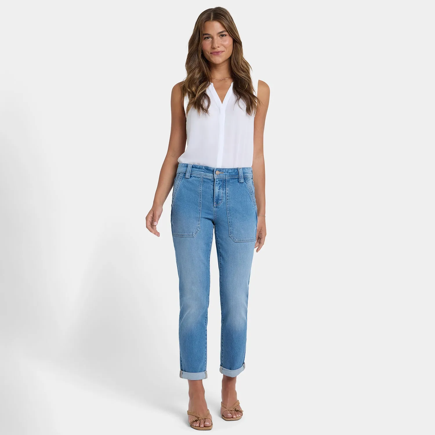 NYDJ Margot Girlfriend Jeans Vista Lakes Mid-Rise