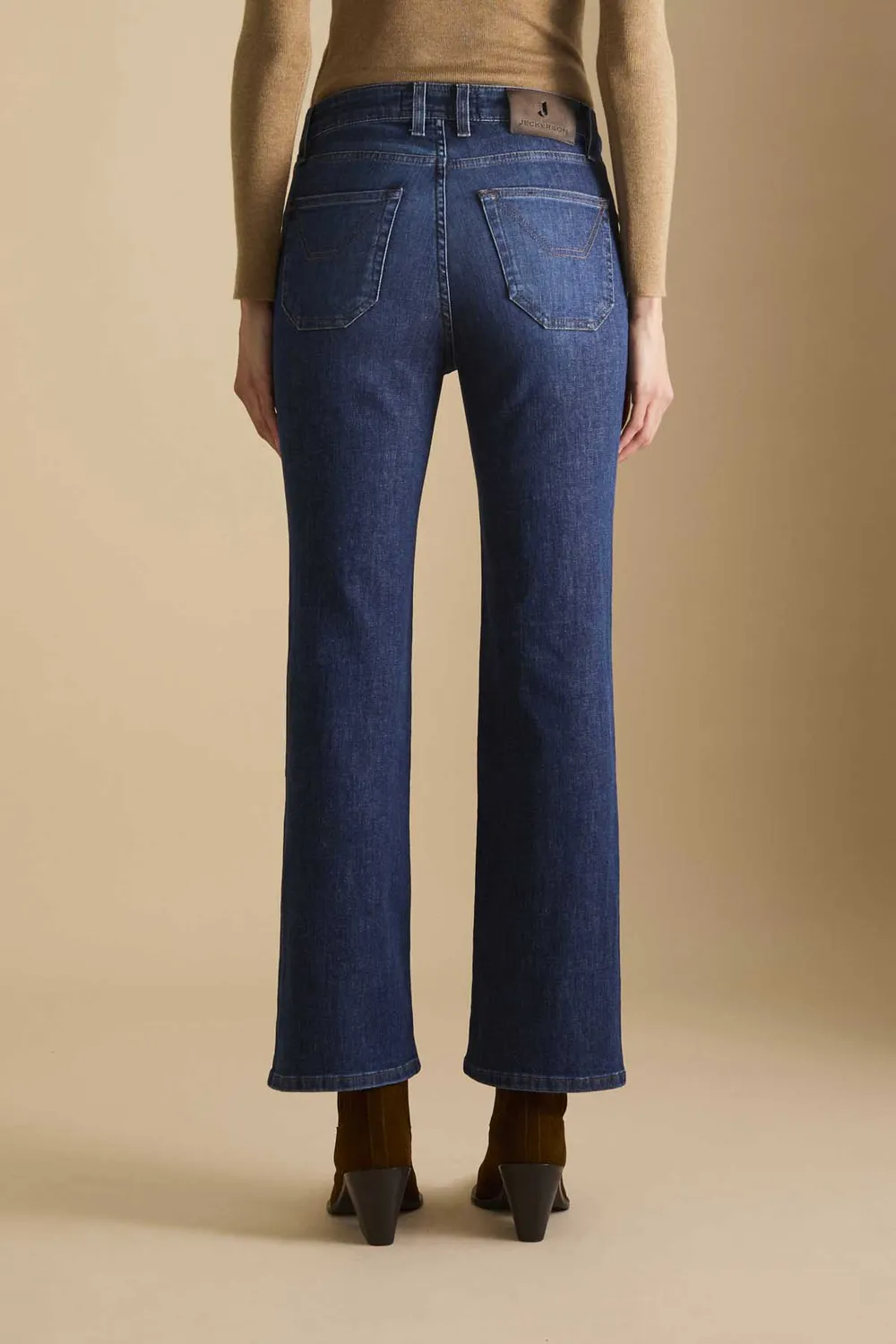 Jeckerson Janelle Jeans Damen Mittelblau Flared Stretch