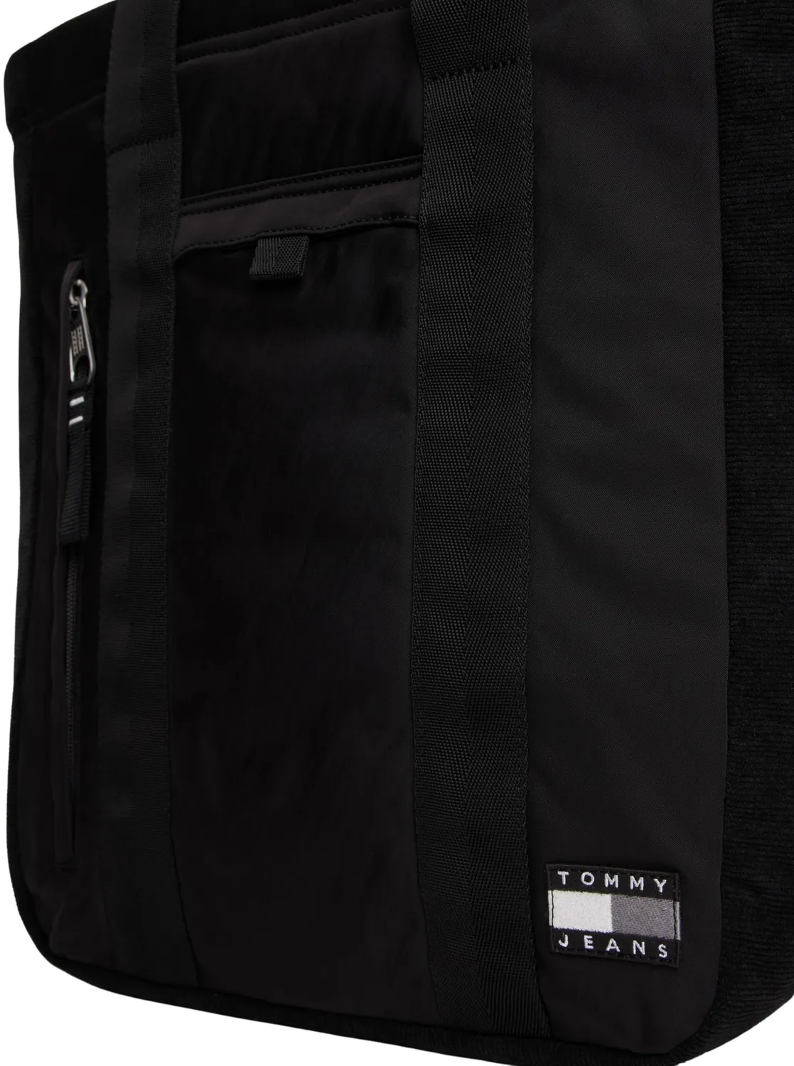 Tommy Jeans Daily Tech Tote Bag Schwarz Reiverschluss
