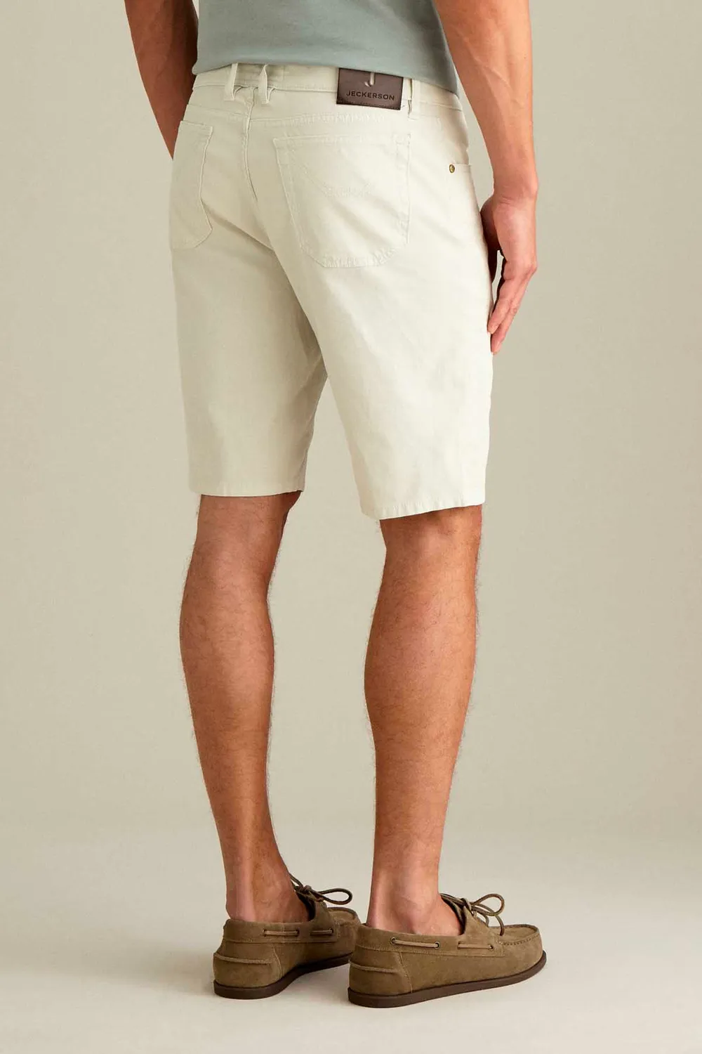 Jeckerson Jayden Bermuda Eisgrau Slim Fit Wabenstoff
