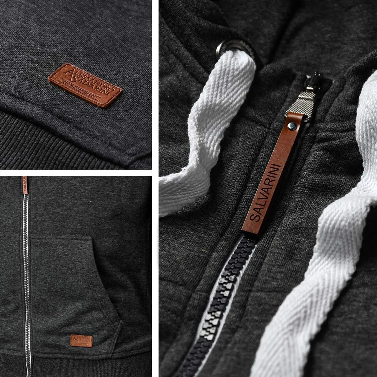 Alessandro Salvarini AS192 Herren Sweatjacke Baumwolle Größe L