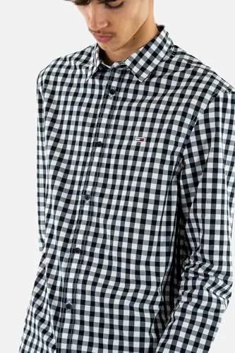 Tommy Jeans Poplin Check Shirt Regular Fit Hemd M kariert