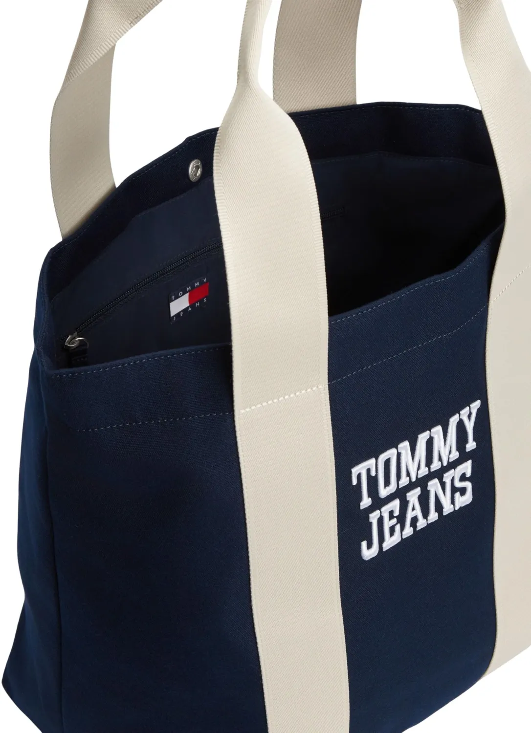 Tommy Jeans Bold Varsity Tote Bag Canvas Dunkelblau