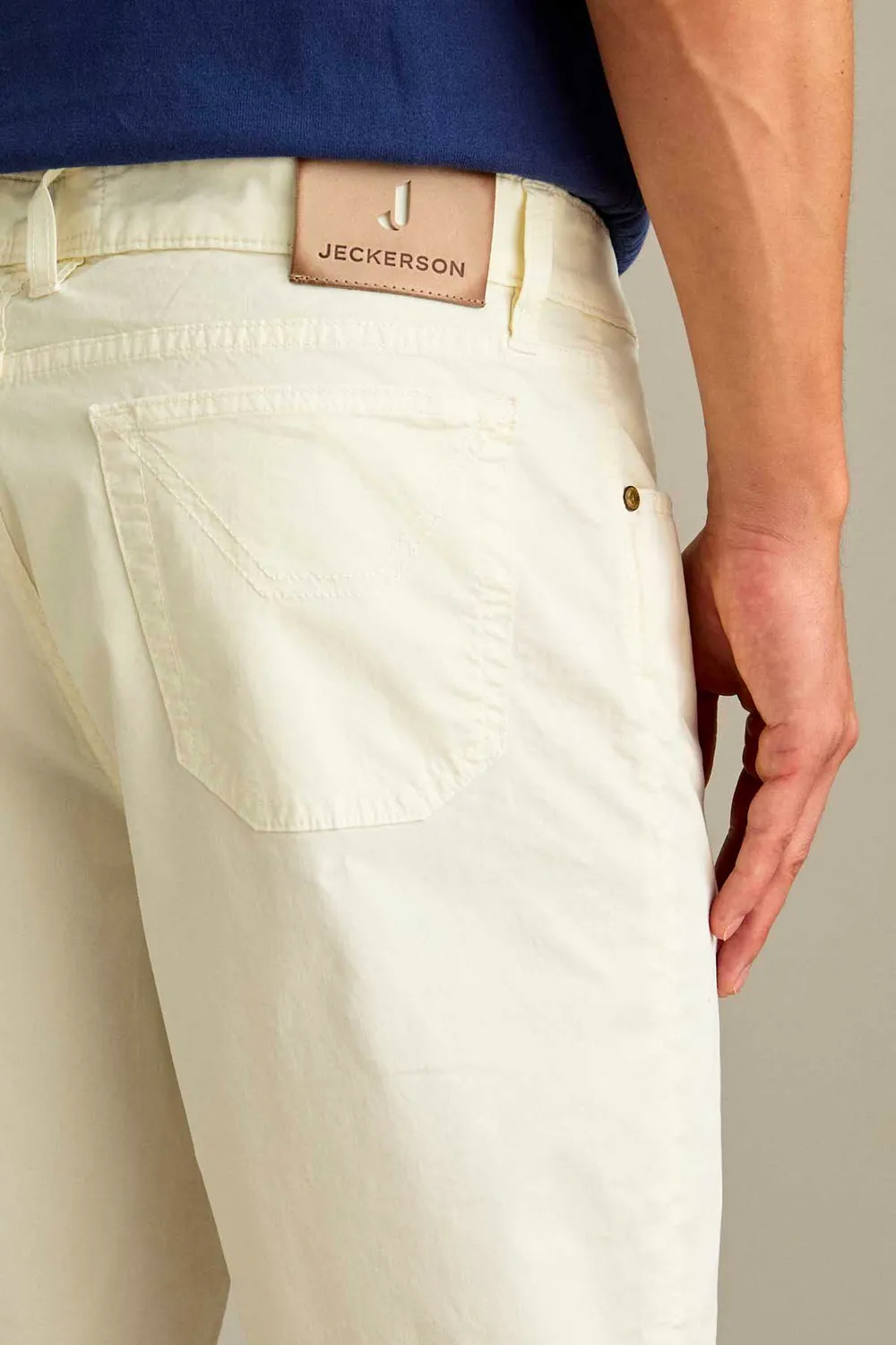 Jeckerson Jo Slim Fit Bermuda weiß Baumwolle