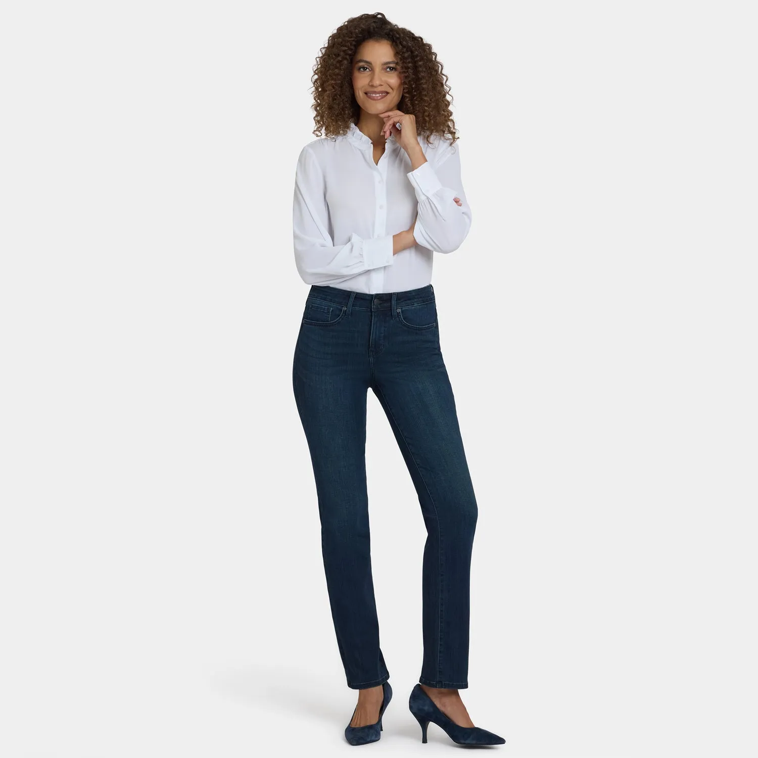 NYDJ Marilyn Straight Jeans Obsidian Blue Damen