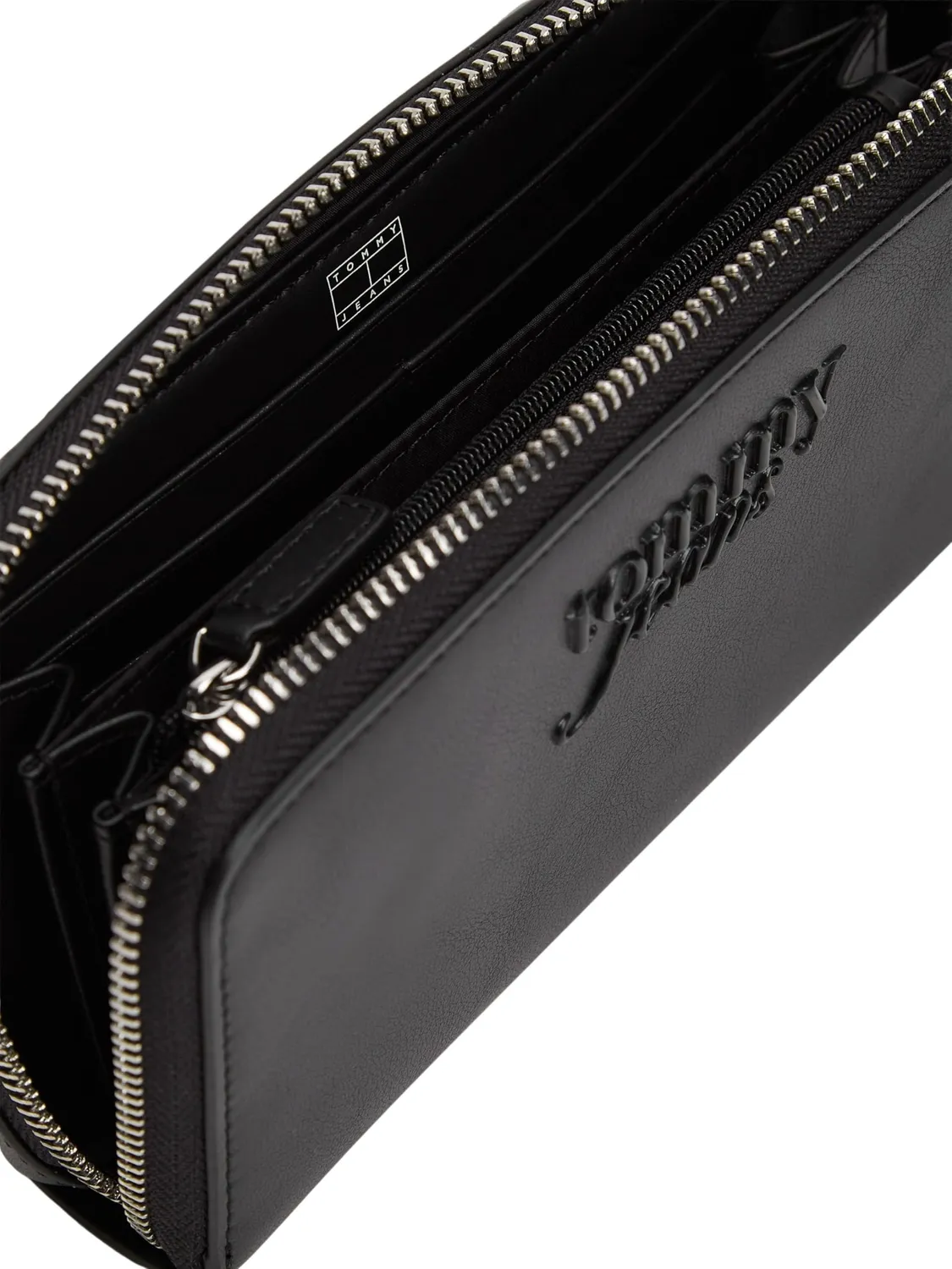 Tommy Jeans Purse Large Geldbörse Schwarz zum Umhängen
