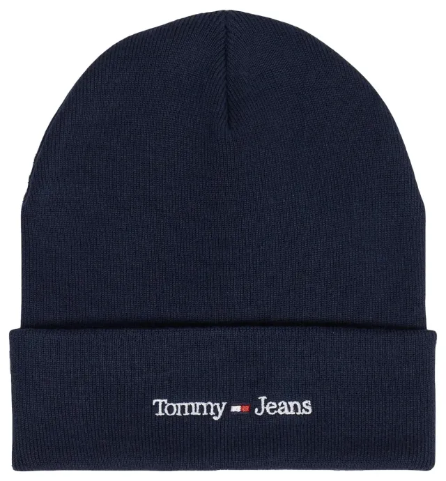 Tommy Jeans Sport Wintermütze Beanie Blau Strick