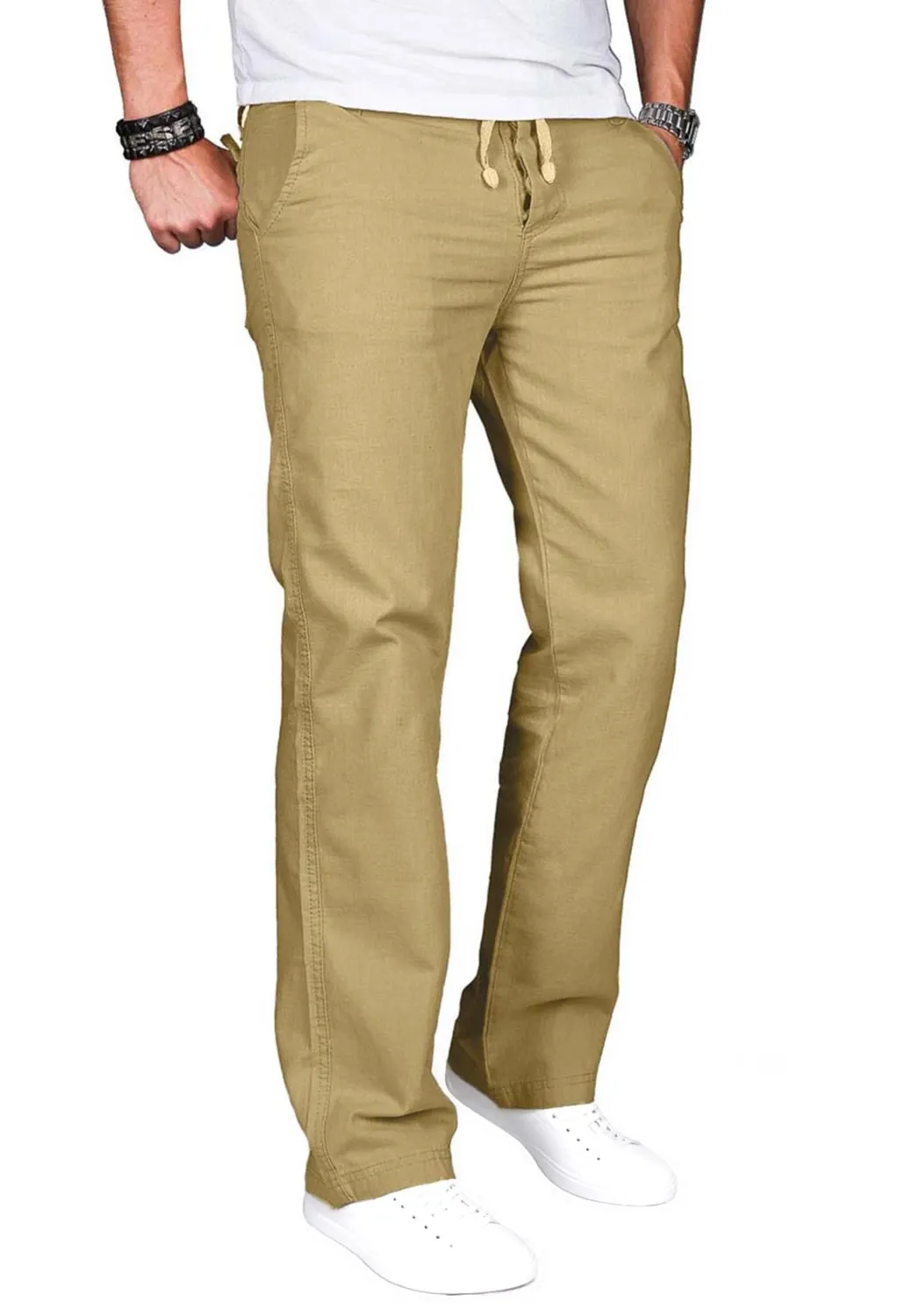Alessandro Salvarini AS-034 Stoffhose Leinenoptik leicht