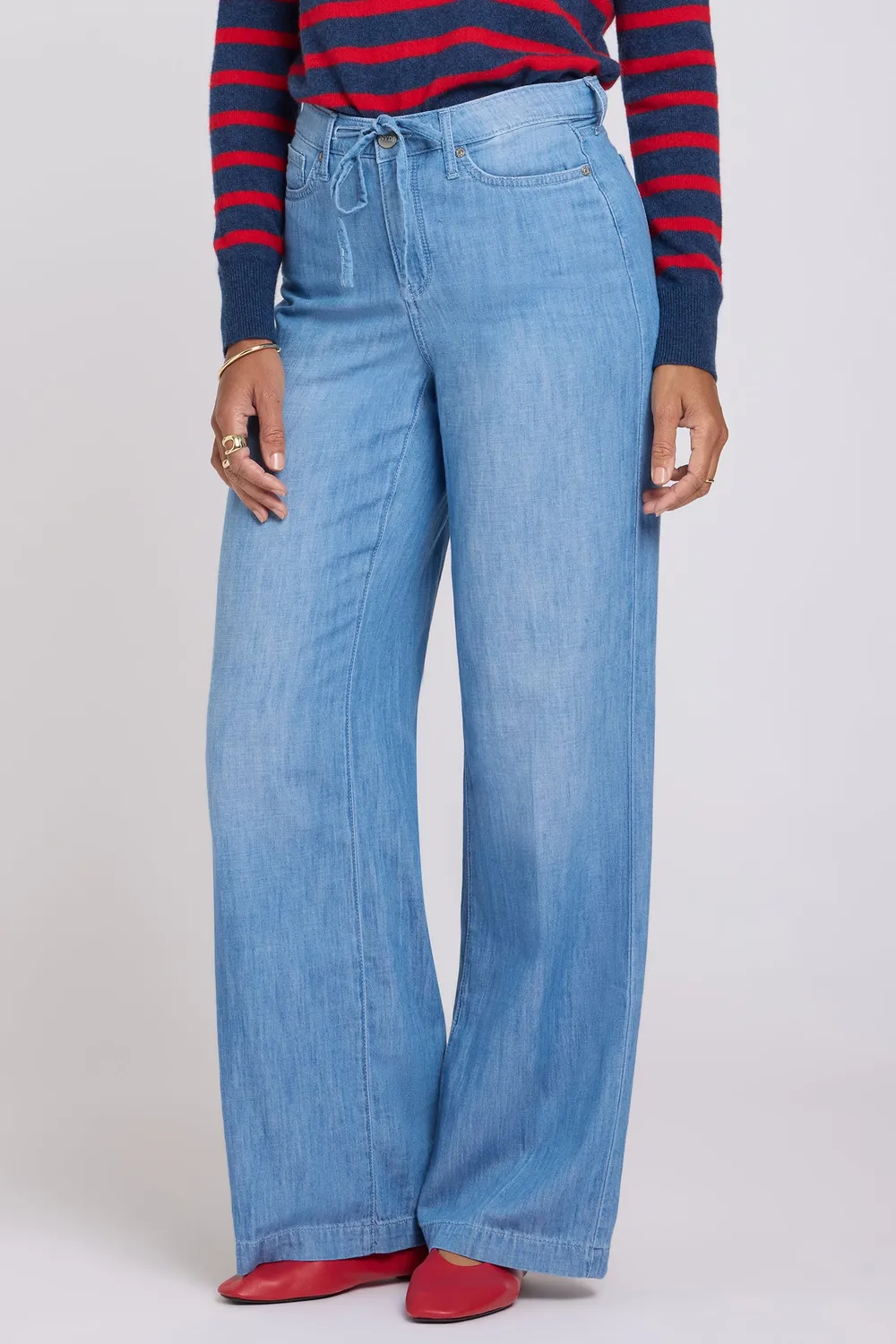 NYDJ Teresa Wide Leg Jeans Riviera Sky Hellblau