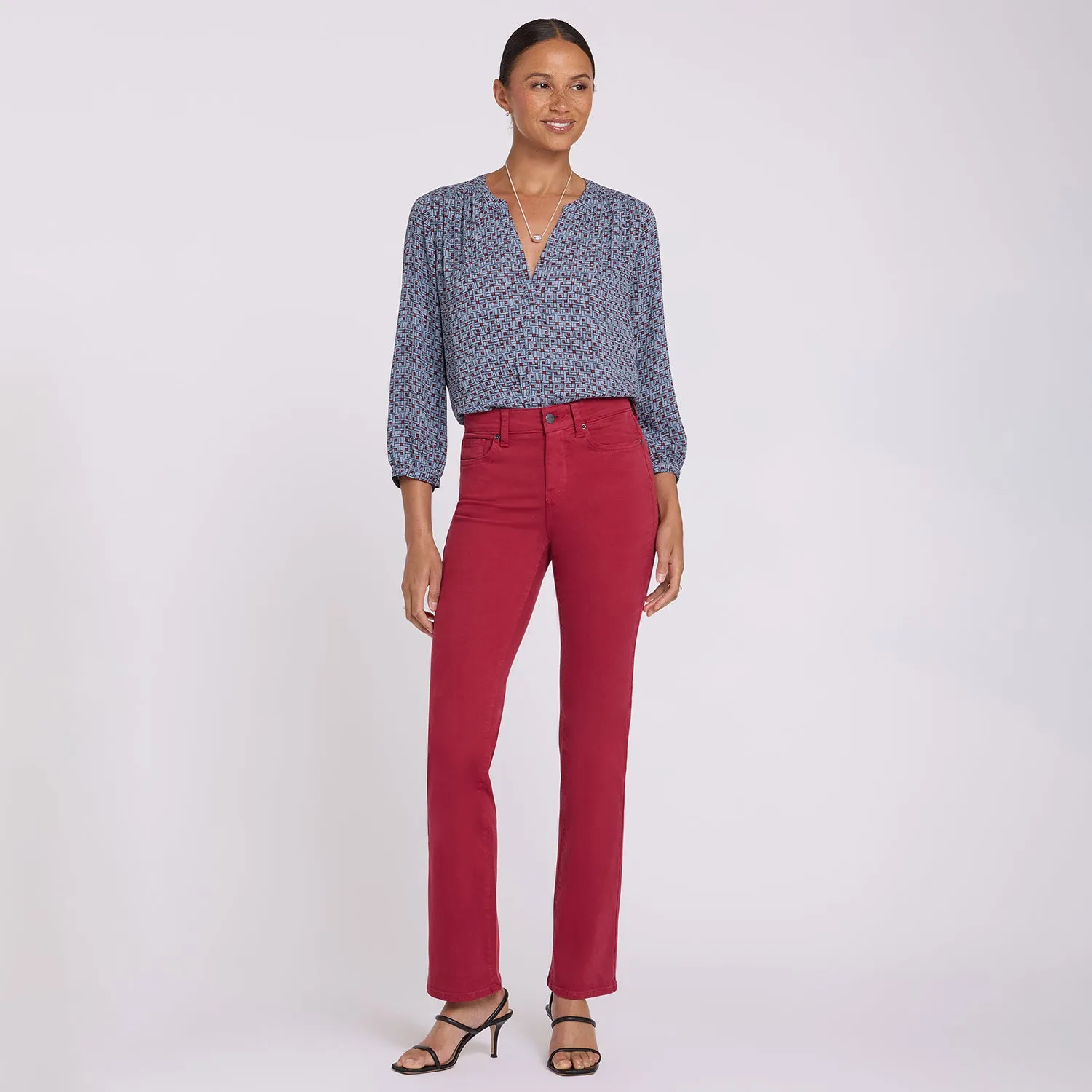 NYDJ Marilyn Straight Jeans Beaujolais