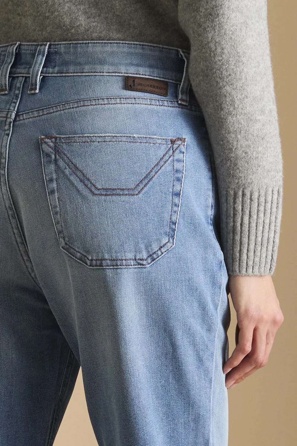 Jeckerson Julia Boyfriend Jeans Hellblau Stretch