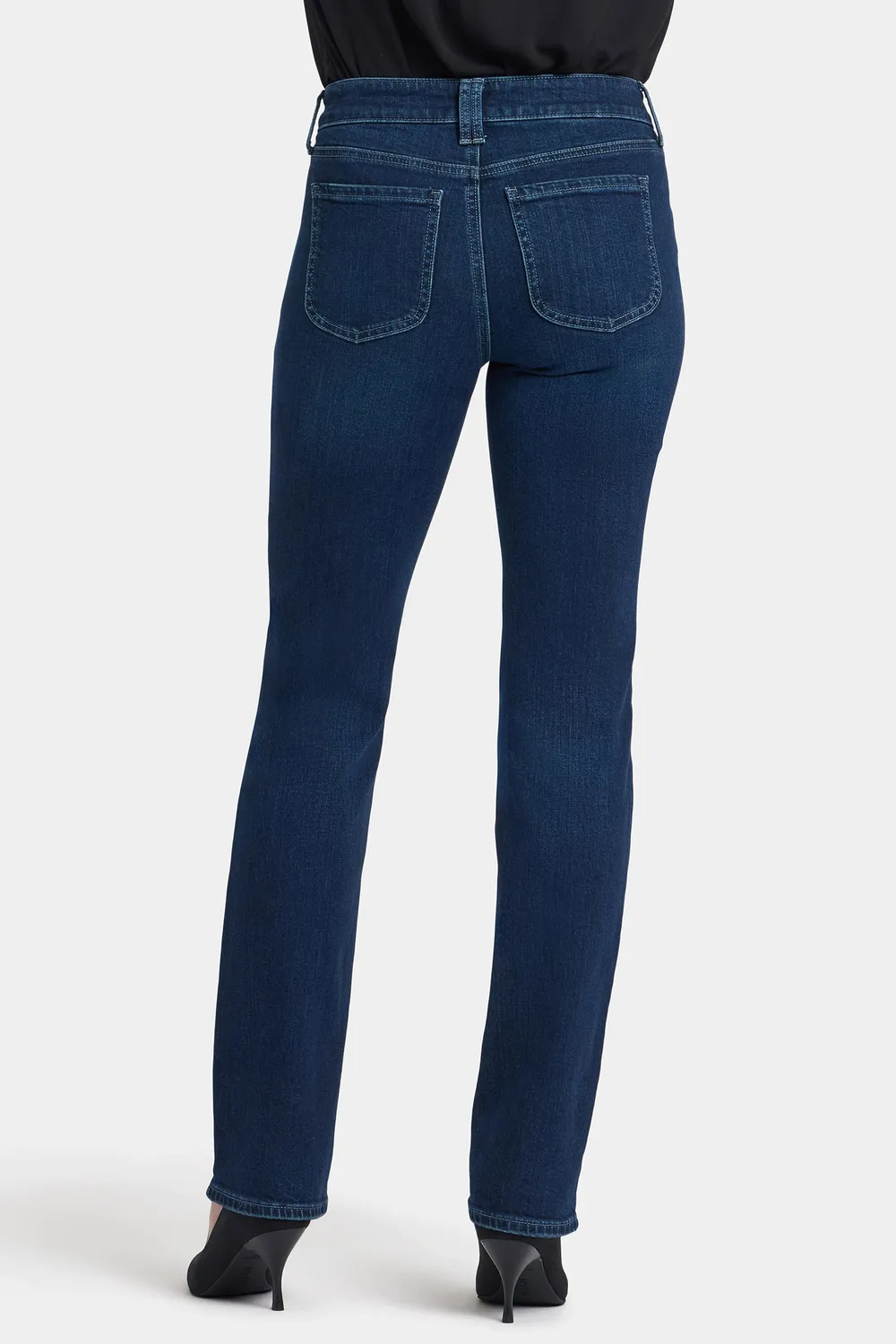 NYDJ Marilyn Straight Jeans Ink Skyline Patch