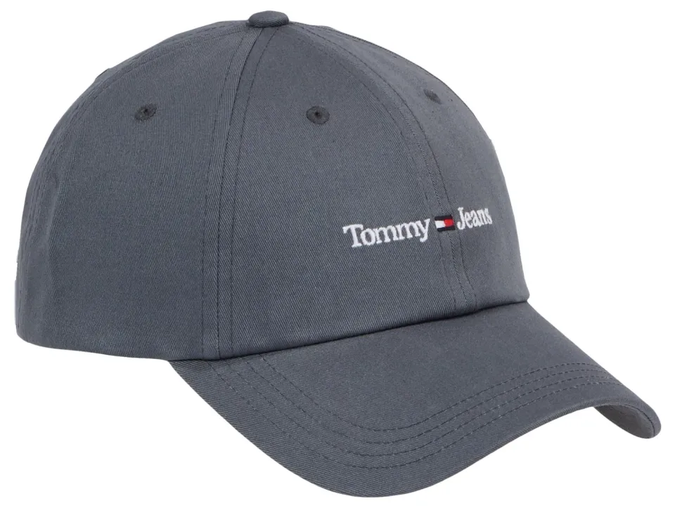 Tommy Jeans TJM Sport Cap Baseball-Cap Grau mit Logo
