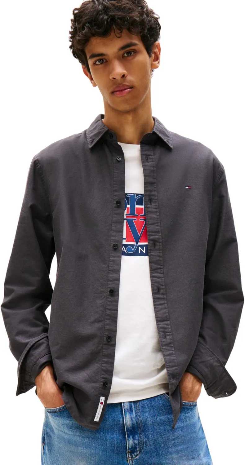 Tommy Jeans Oxford Hemd Regular Fit Größe L